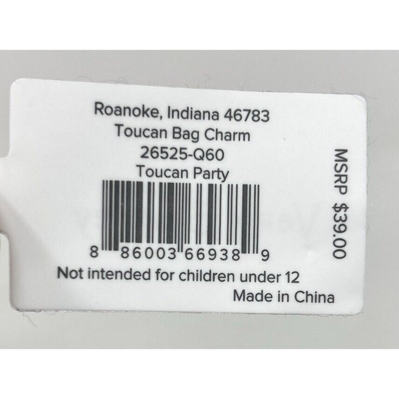 Vera Bradley‎ Toucan Tropical Party Bird Coin Purse Bag Charm New - Picture 3 of 5